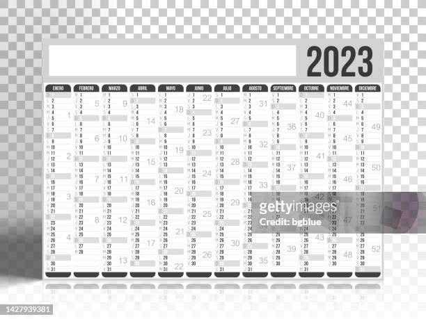 Italian calendar on blank background high