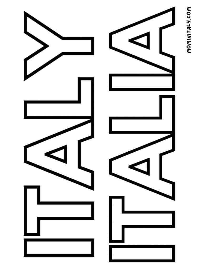 Italy coloring pages