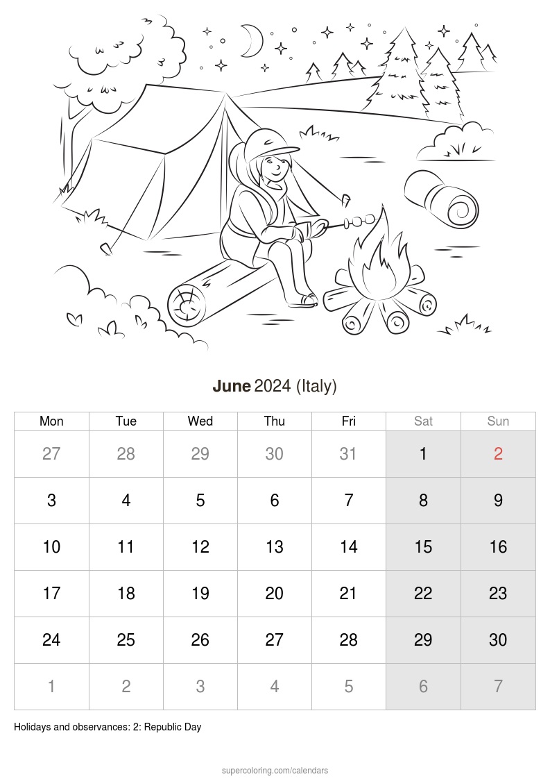 June calendar
