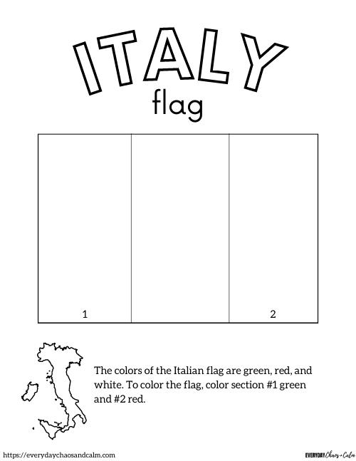Educational italy coloring pages for kids