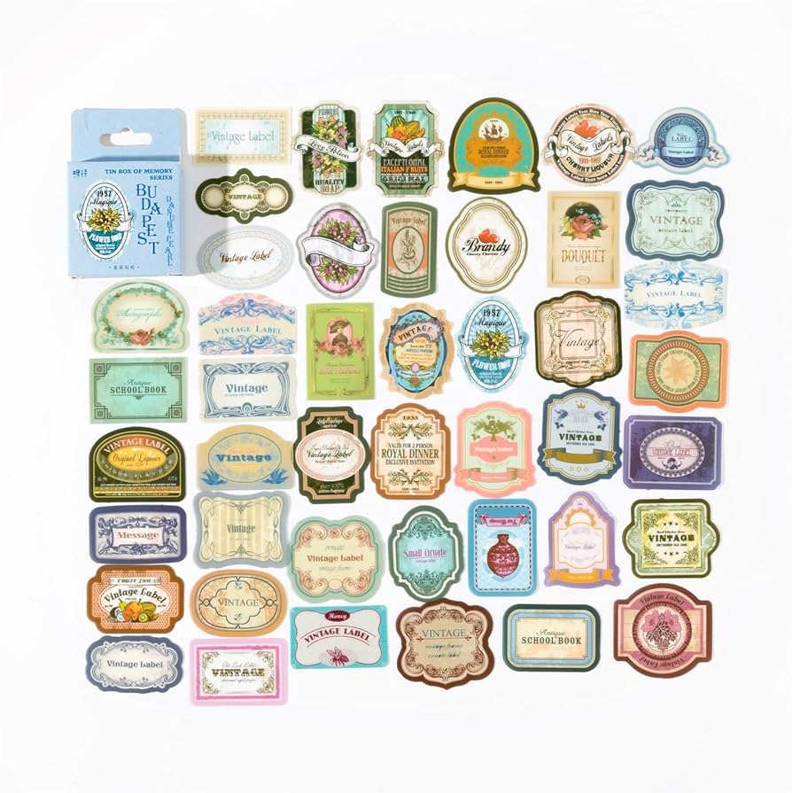 Scrapbooking paper scrapbook paper pcs label memory pet stickers scrapbook derative stationery magazine diy material art de stickers scrapbook lace frames lor home kitchen