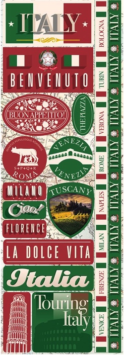 Italy cardstock scrapbooking stickers and borders