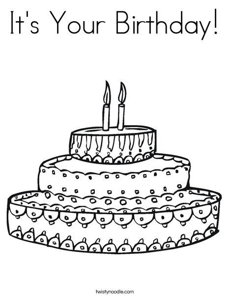 Its your birthday coloring page