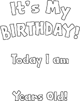 Its my birthday coloring page