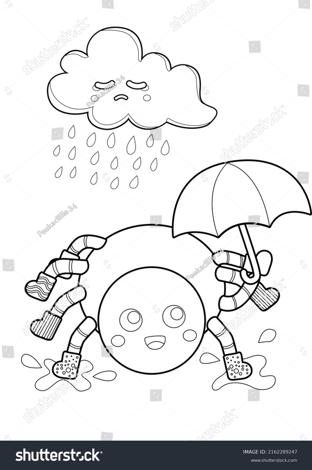 Itsy bitsy spider classic story coloring stock illustration