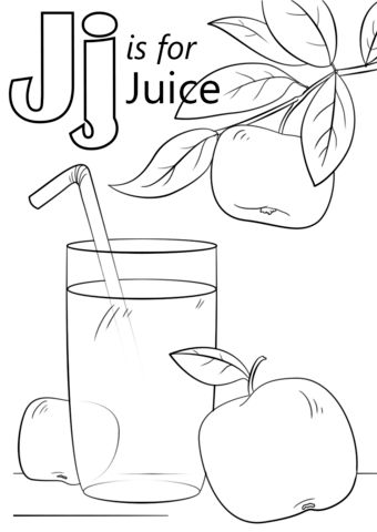 Letter j is for juice coloring page free printable coloring pages abc coloring pages alphabet coloring pages preschool alphabet printables