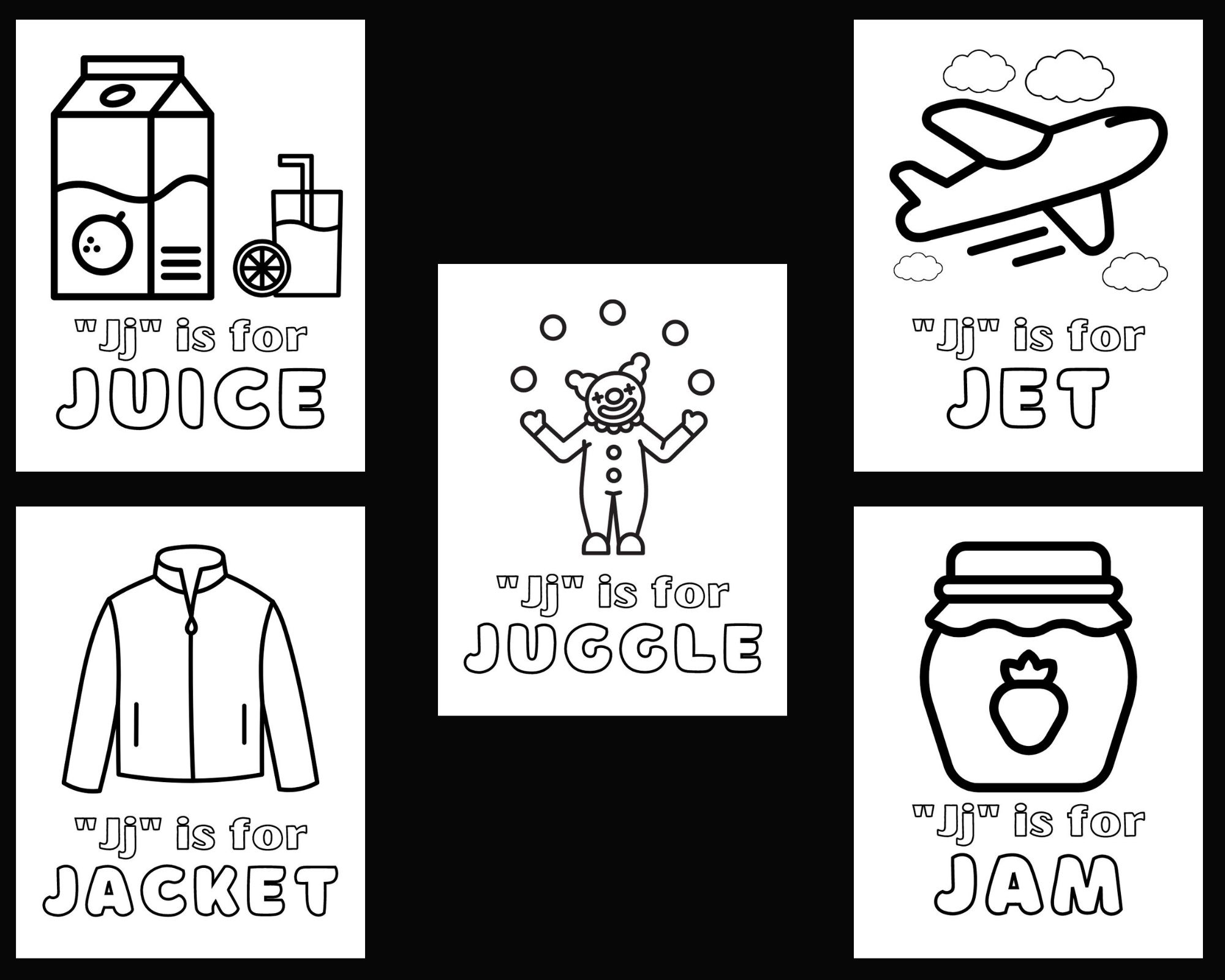 Inspiring letter j coloring pages printable pdf
