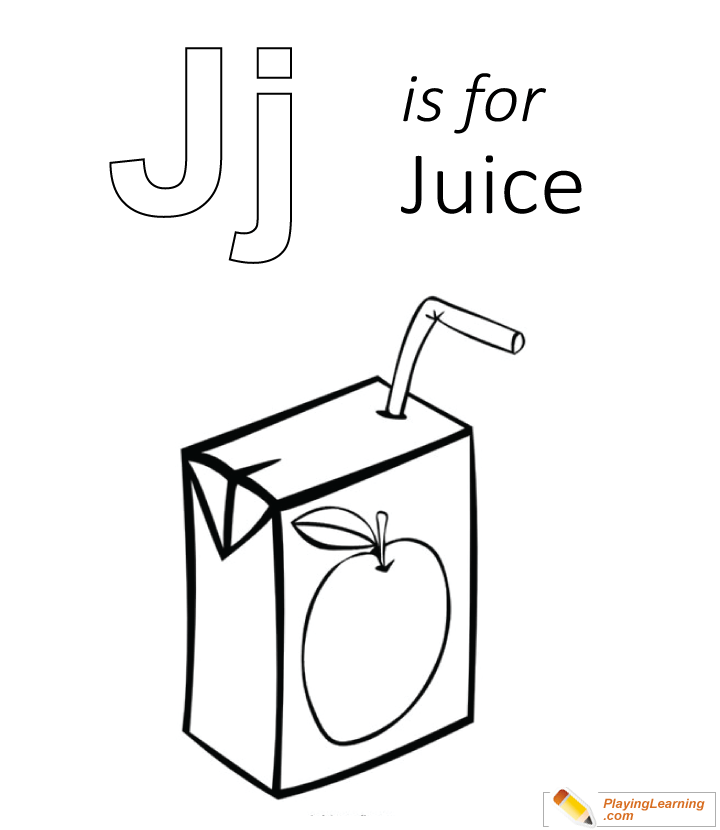 J is for juice coloring page free j is for juice coloring page