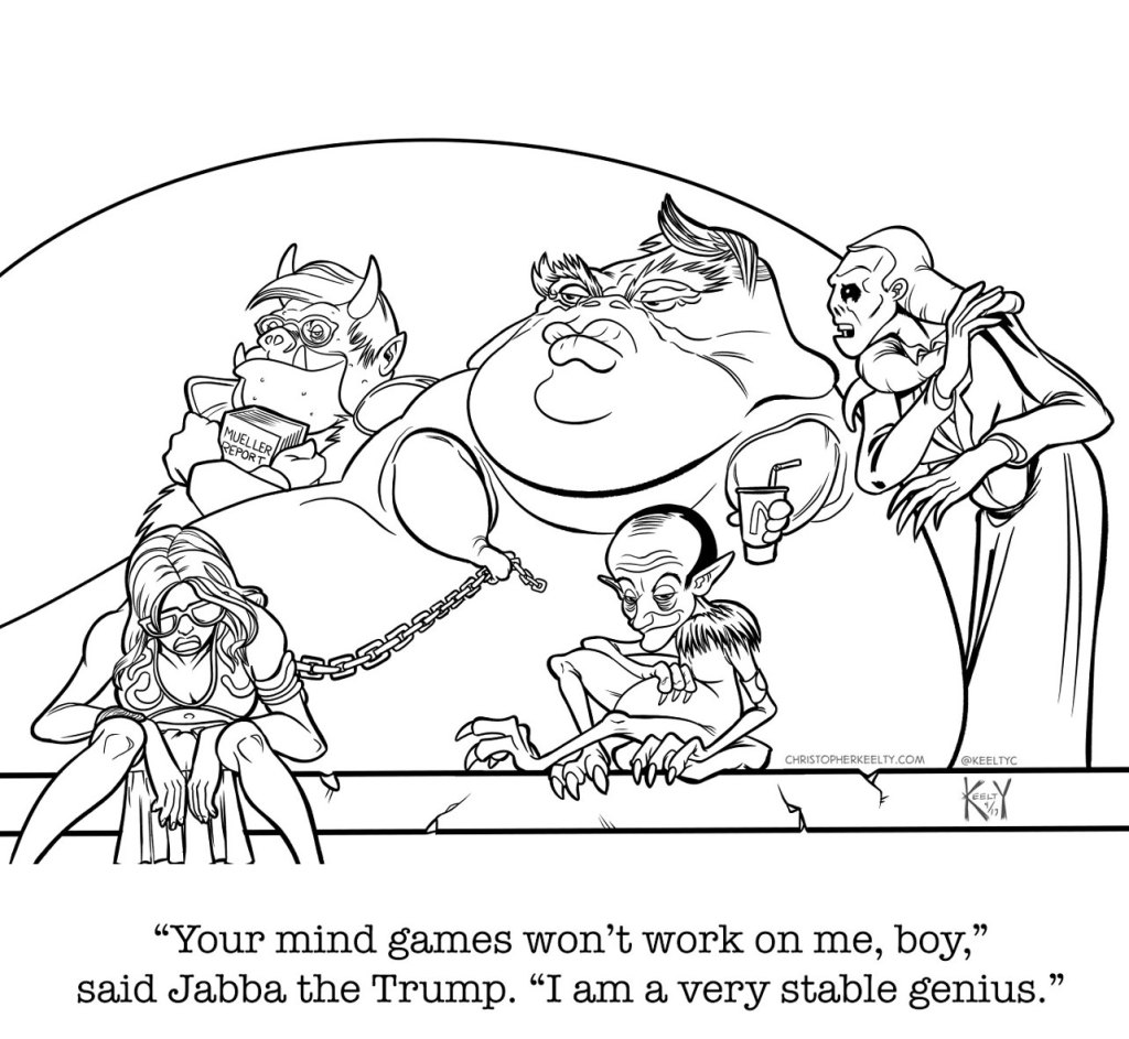 Jabba the trump a ic and coloring page â christopher keelty