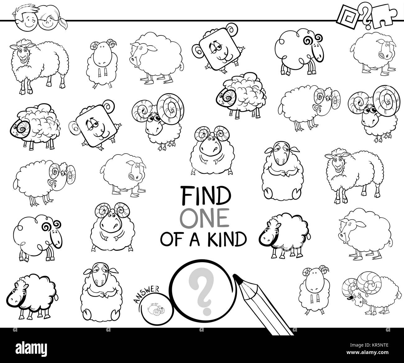 Sheep and children black and white stock photos images