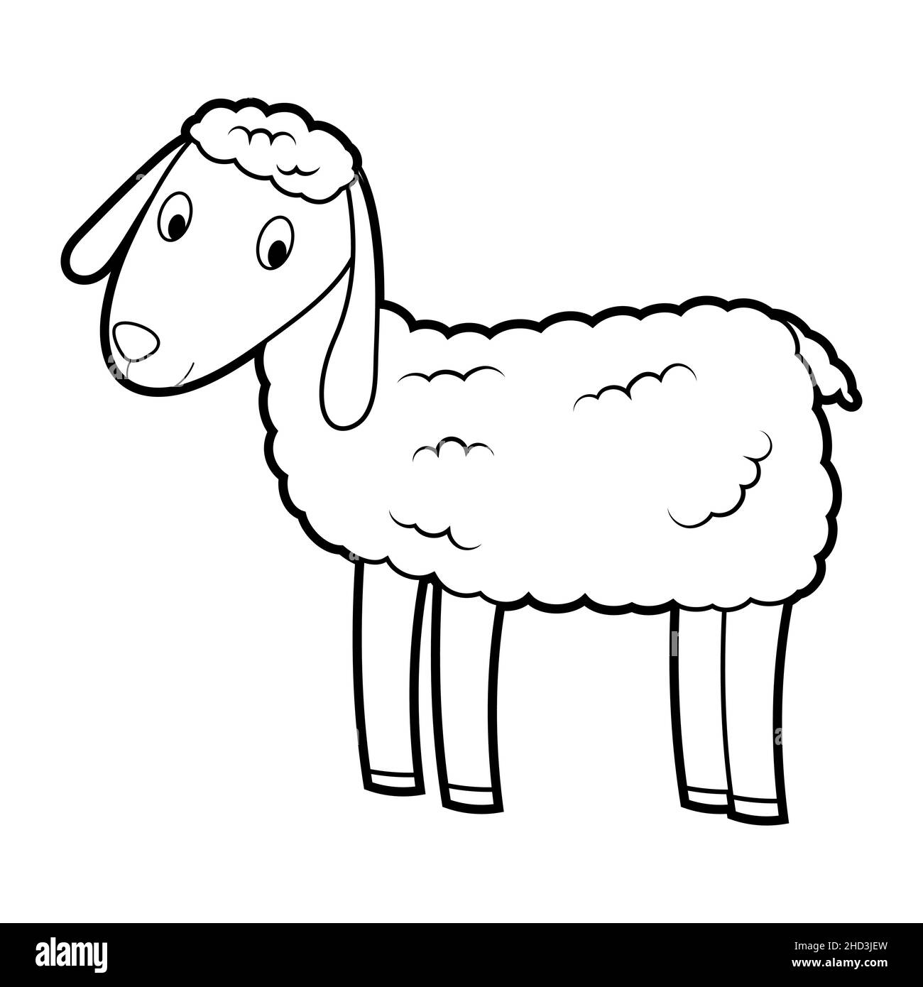 Sheep with children black and white stock photos images
