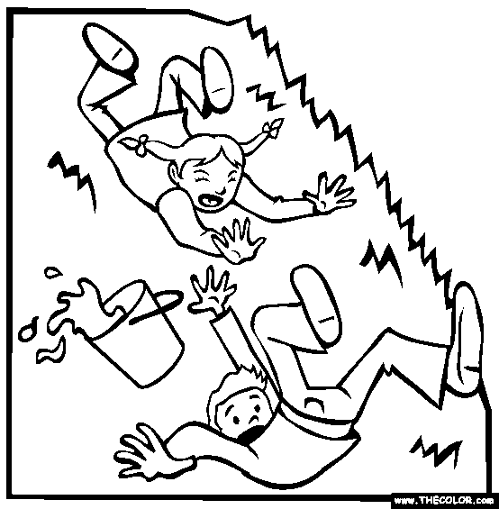 Jack and jill coloring page coloring pages nursery rhymes digital stamps