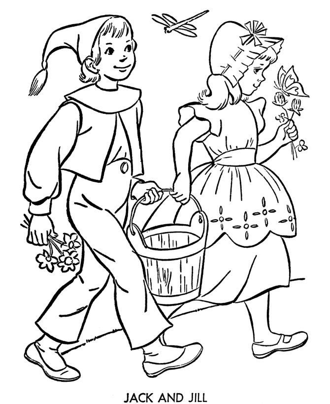 Jack and jill colorg pages colorg books colorg book pages