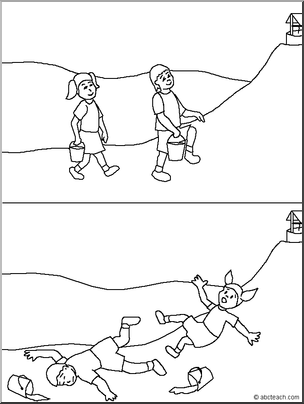 Jack jill coloring page i