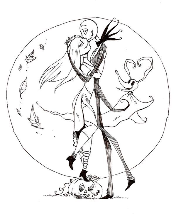 Jack and sally kiss by tburton