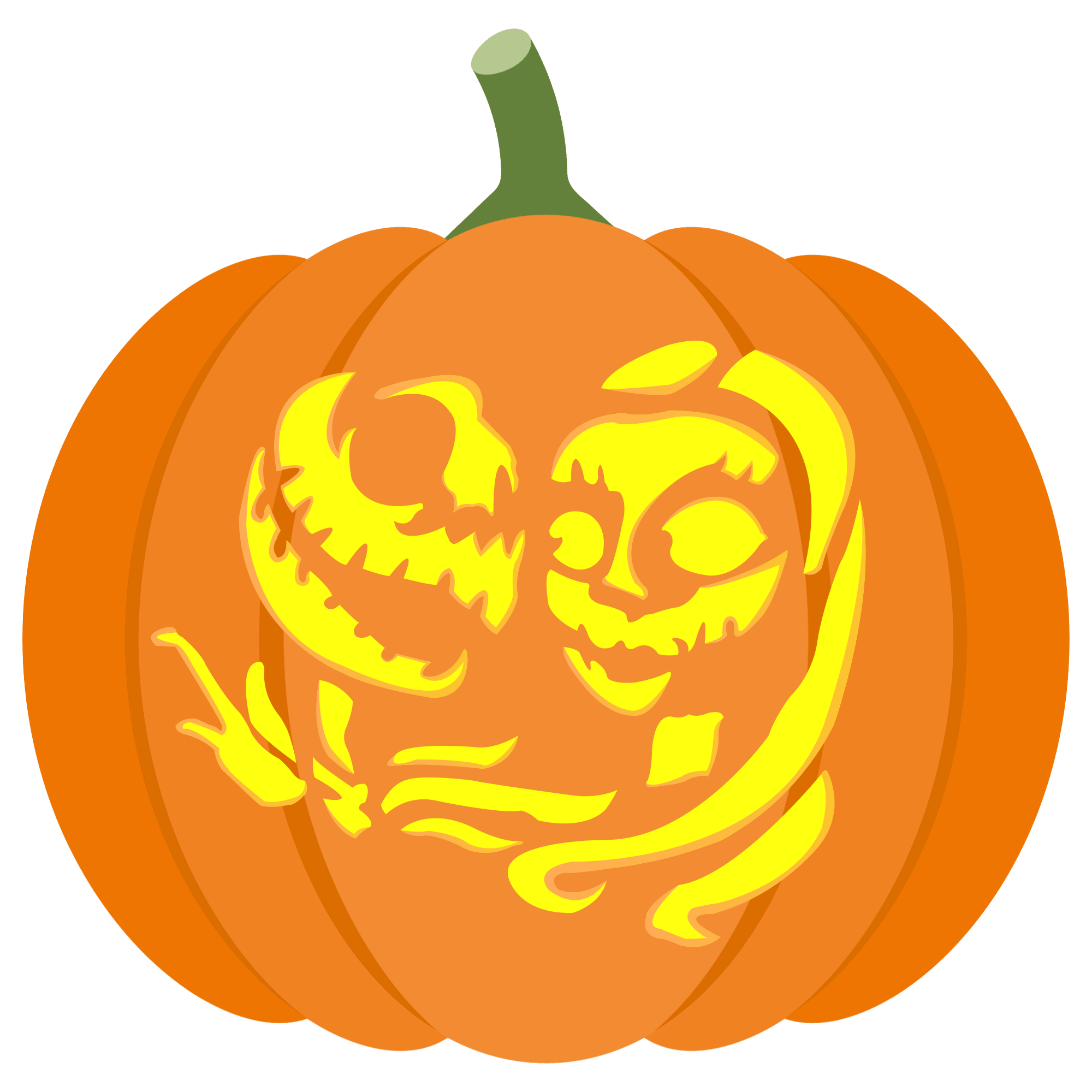 Jack and sally from nightmare before christmas pumpkin stencil free printable papercraft templates