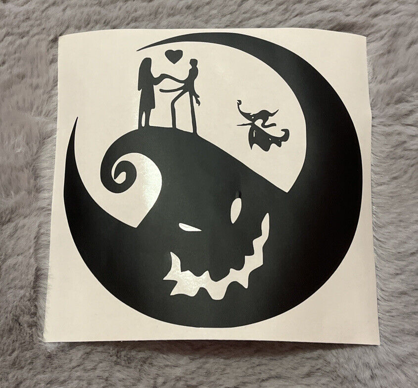 Nightmare before christmas jack skellingtonsally x decal sticker halloween
