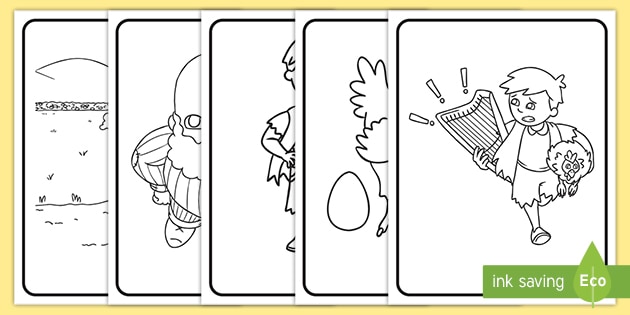 Jack and the beanstalk story coloring sheets teacher made