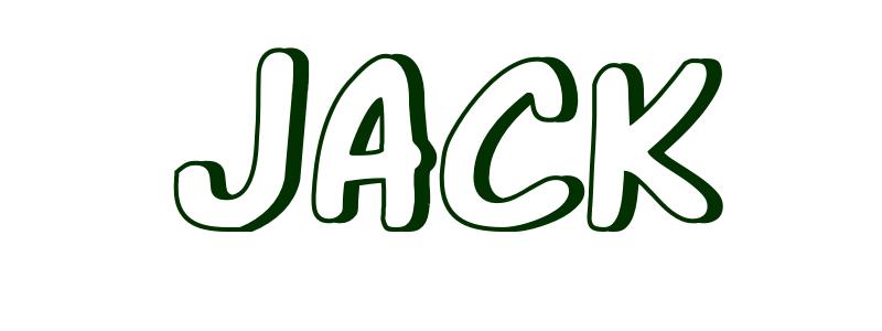 Coloring page first name jack