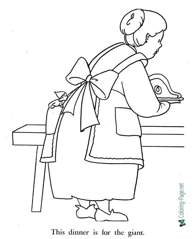 Jack and the beanstalk coloring pages