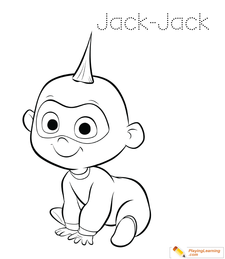 The incredibles jack jack coloring page free the incredibles jack jack coloring page