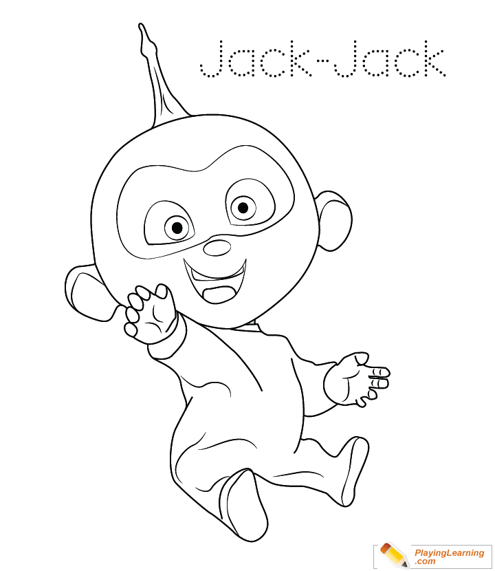 The incredibles jack jack coloring page free the incredibles jack jack coloring page