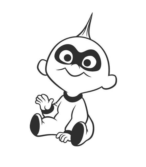 Jack jack from the incredibles coloring page