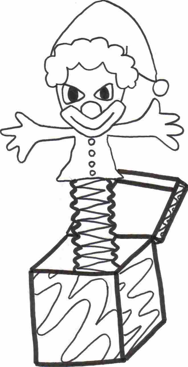 Jack in a box coloring sheet