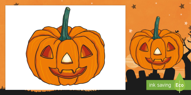 Editable halloween jack o lantern pumpkin a