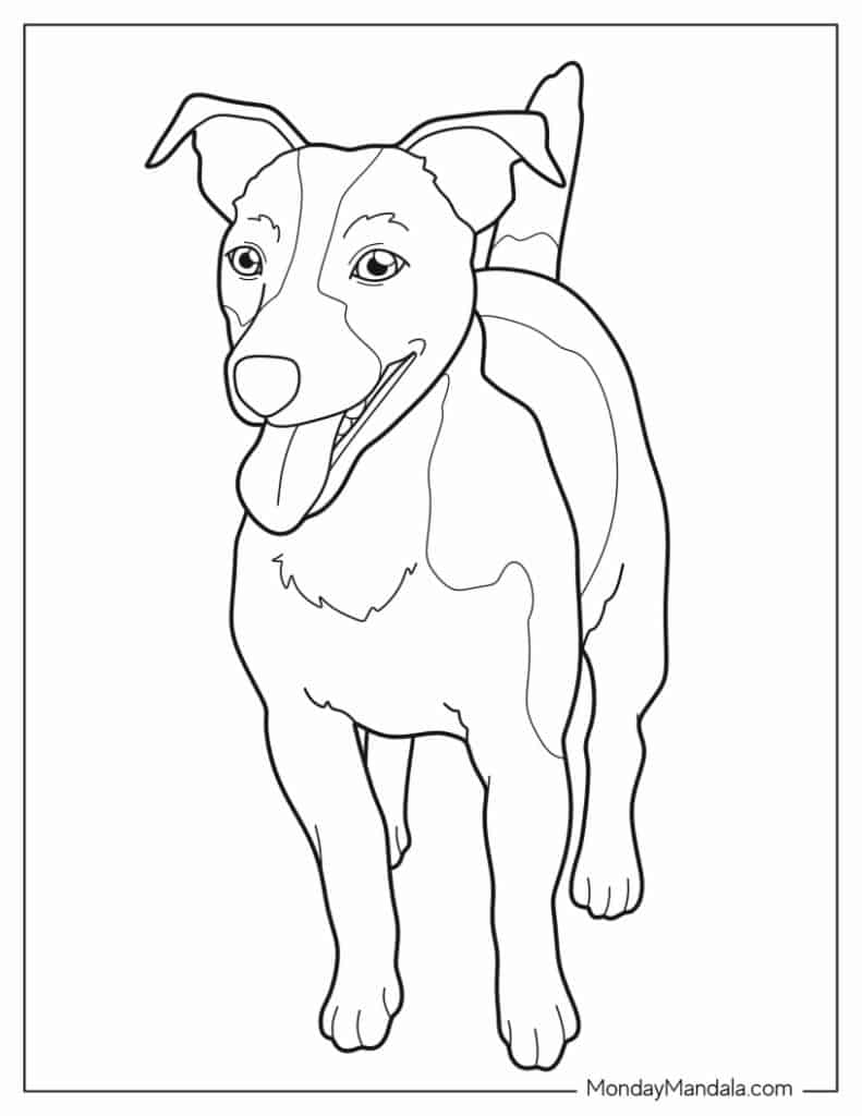 Dog coloring pages free pdf printables