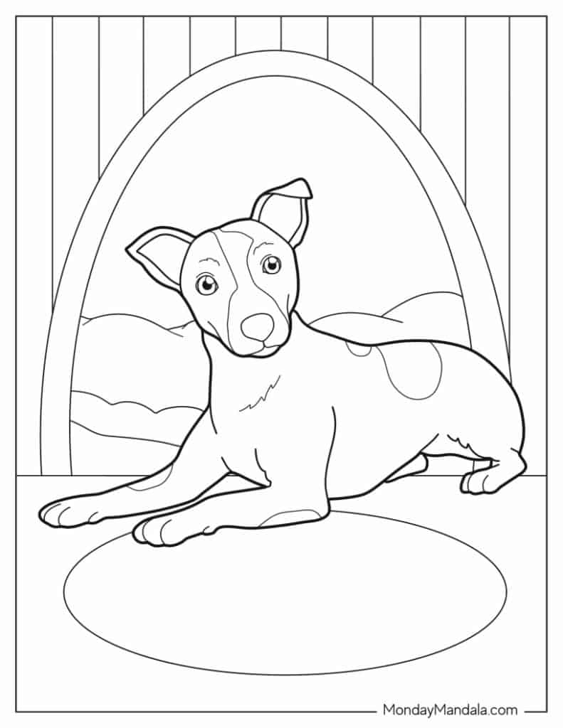 Dog coloring pages free pdf printables