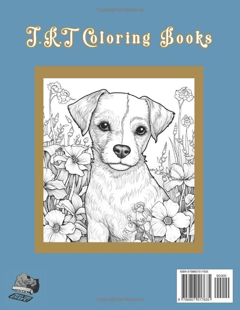 Jack russell terrier coloring book for teens adults adorable jack russell coloring pages ishu press the books