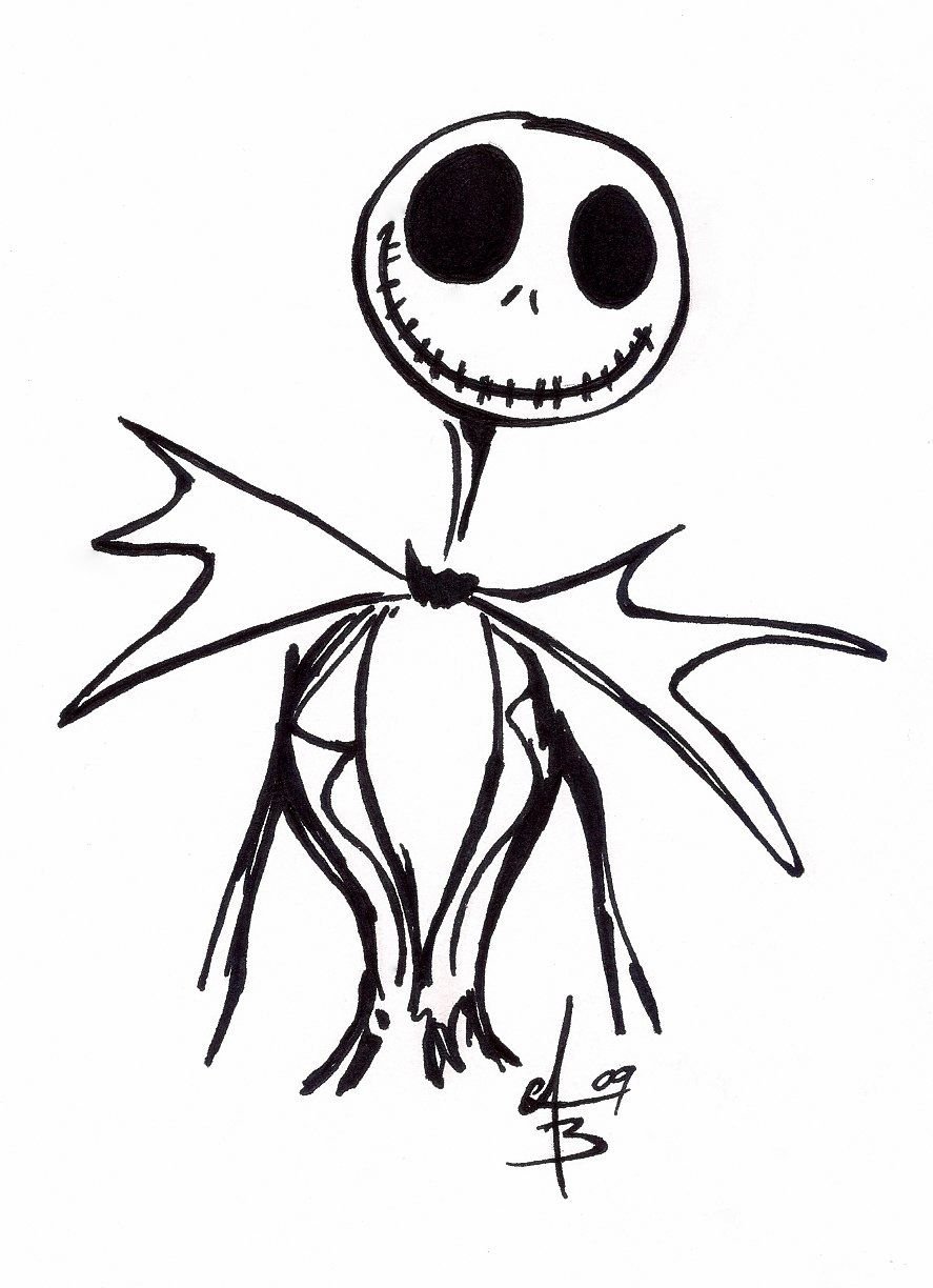 Jack skellington coloring pages printable for free download