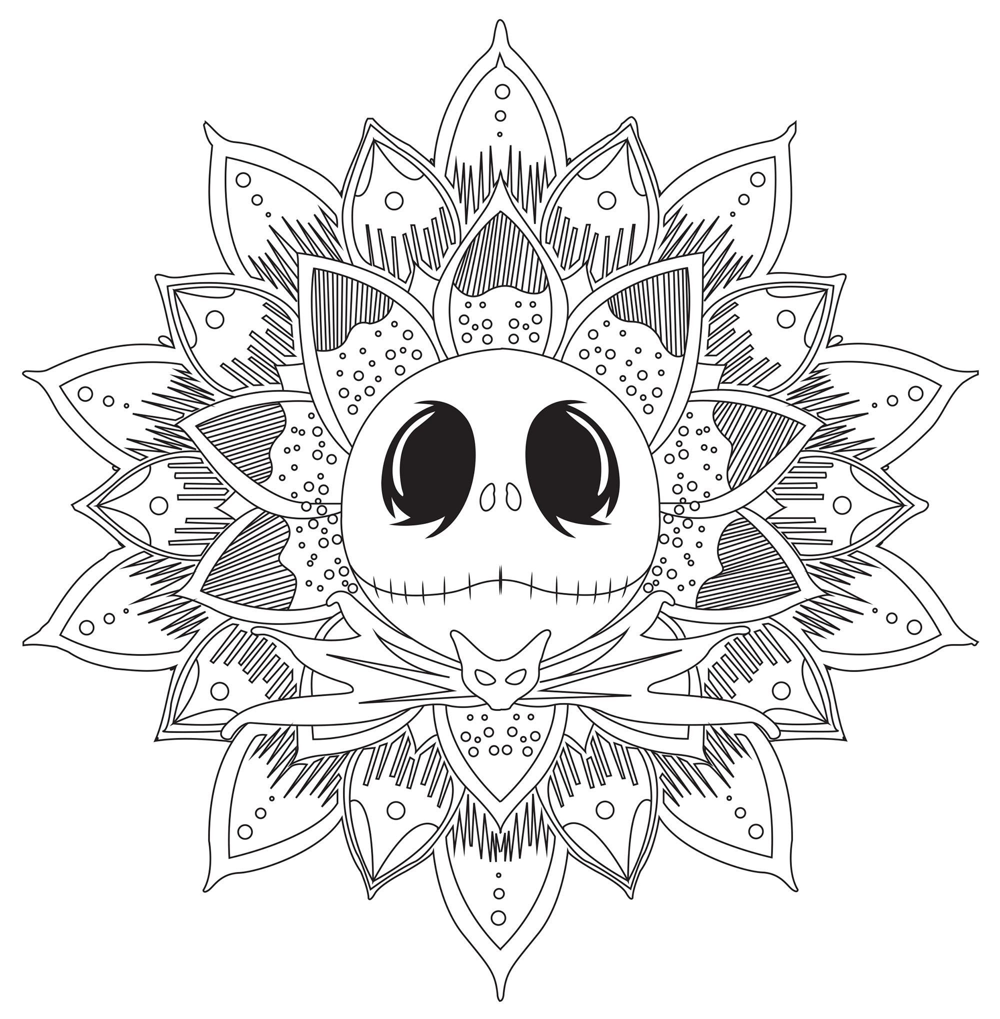 Jack skellington mandala