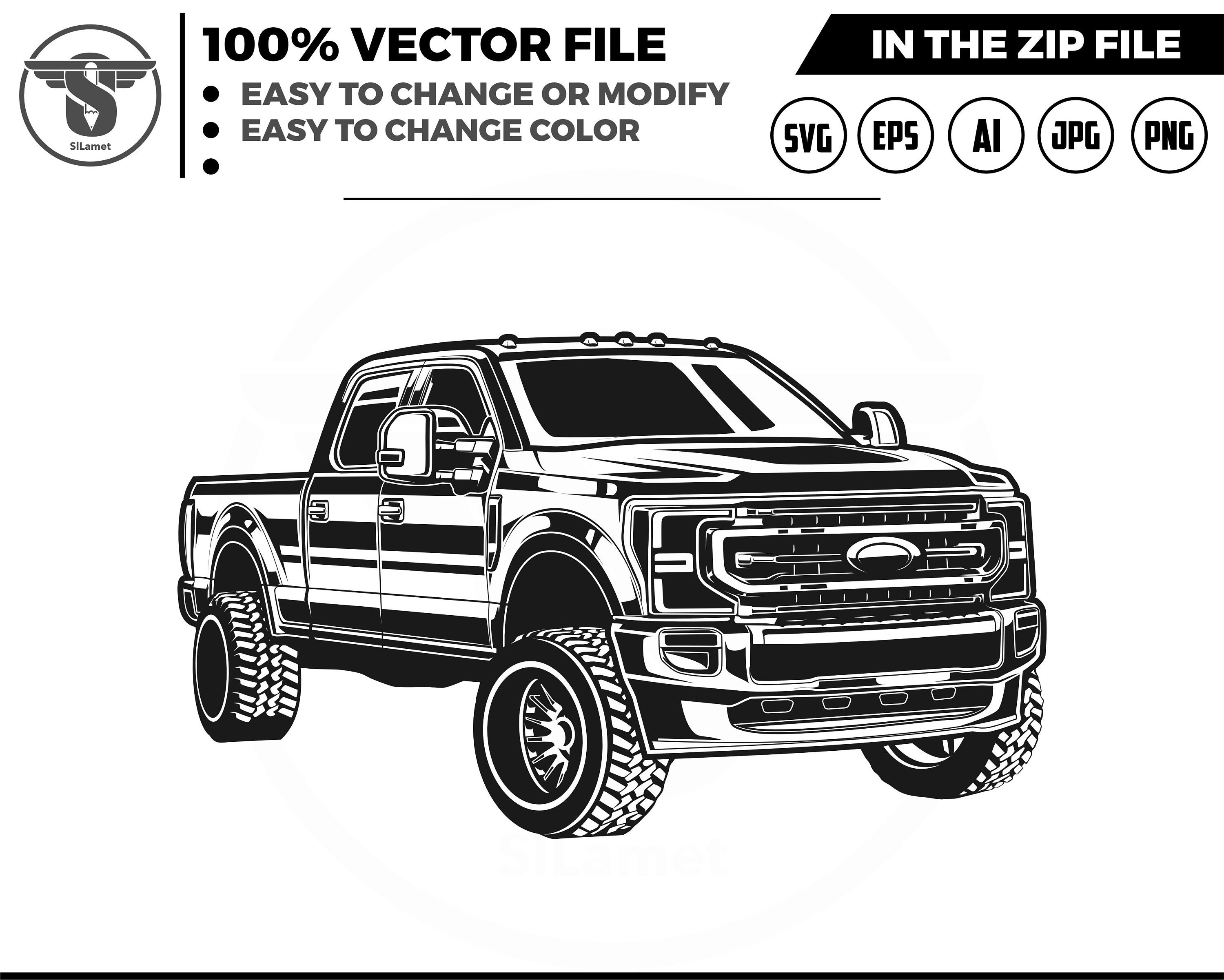 Ford super duty svg pickup truck pickup truck logo pickup truck svg pickup truck tshirt silhouette svg vector cricut cut cutting instant download