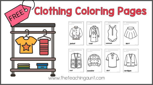 Clothing coloring pages