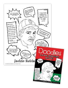 Jackie robinson quotes black history figures printable coloring sheets