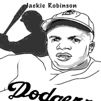 Jackie robinson coloring pages