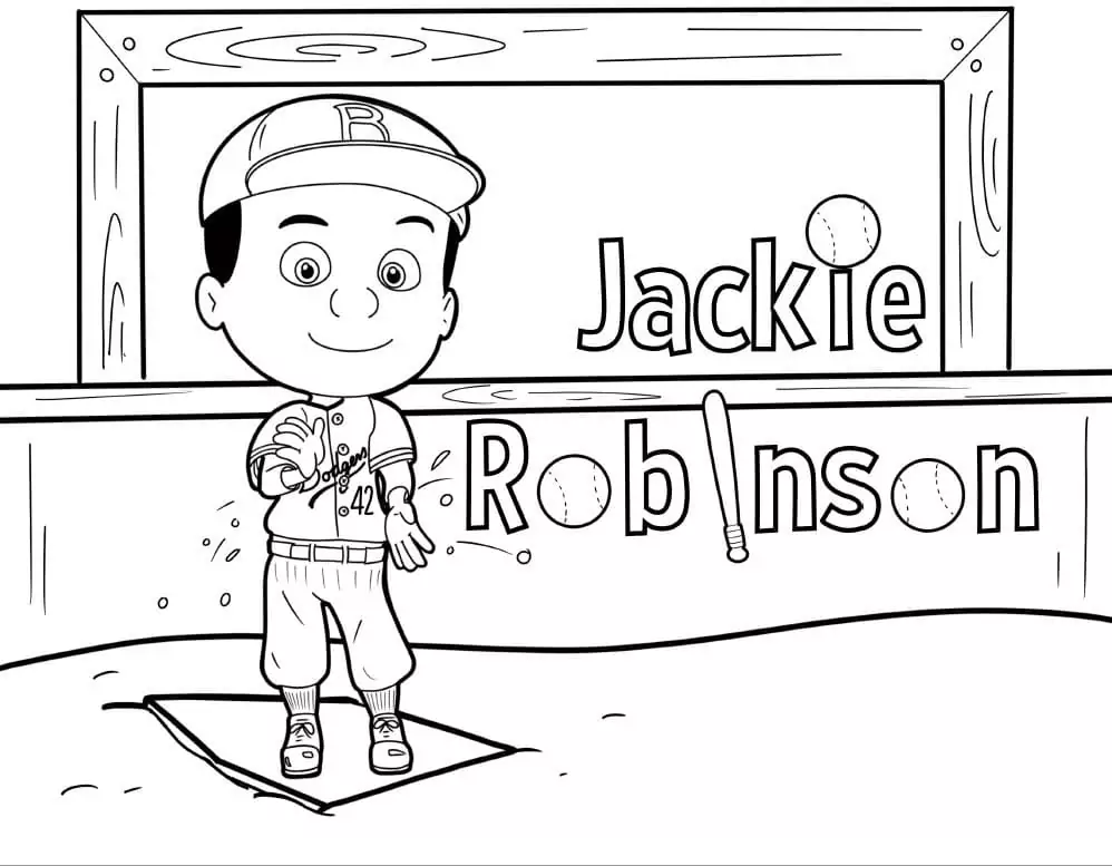 Jackie robinson malvorlagen
