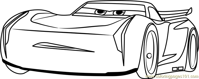 Jackson storm from cars coloring page for kids