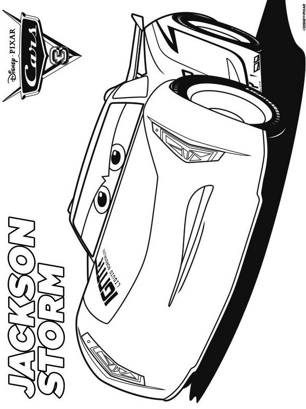 Jackson storm cars coloring page