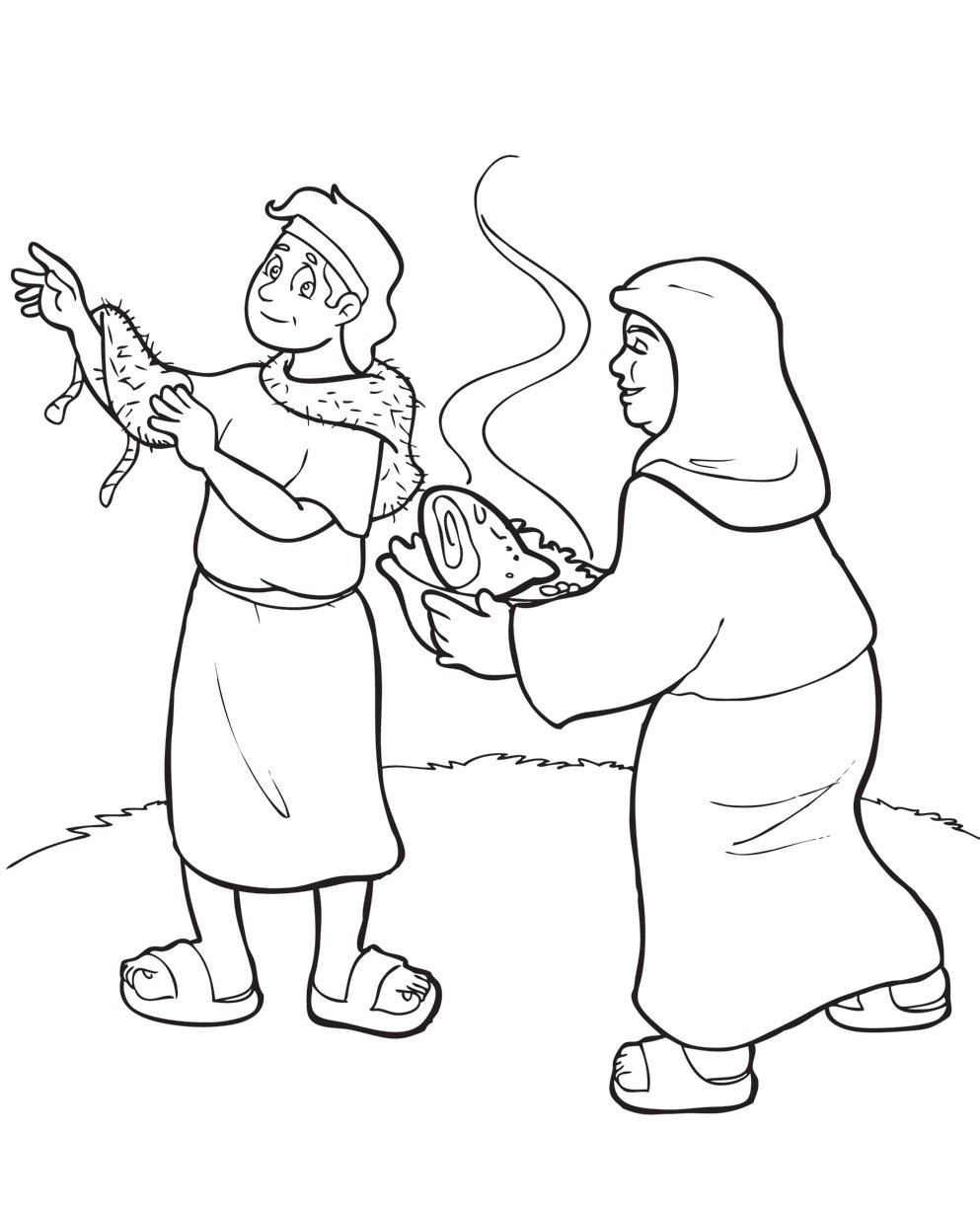 Jacob and esau coloring pages