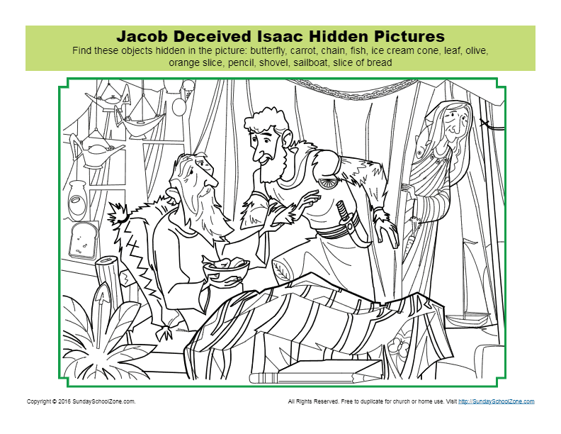 Jacob deceived isaac hidden pictures activity