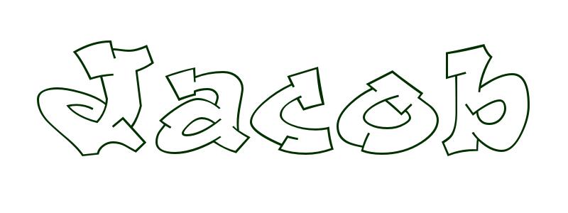 Coloring page first name jacob