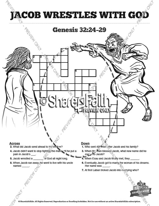The story of jacob wrestling with god sunday school coloring pages clover media