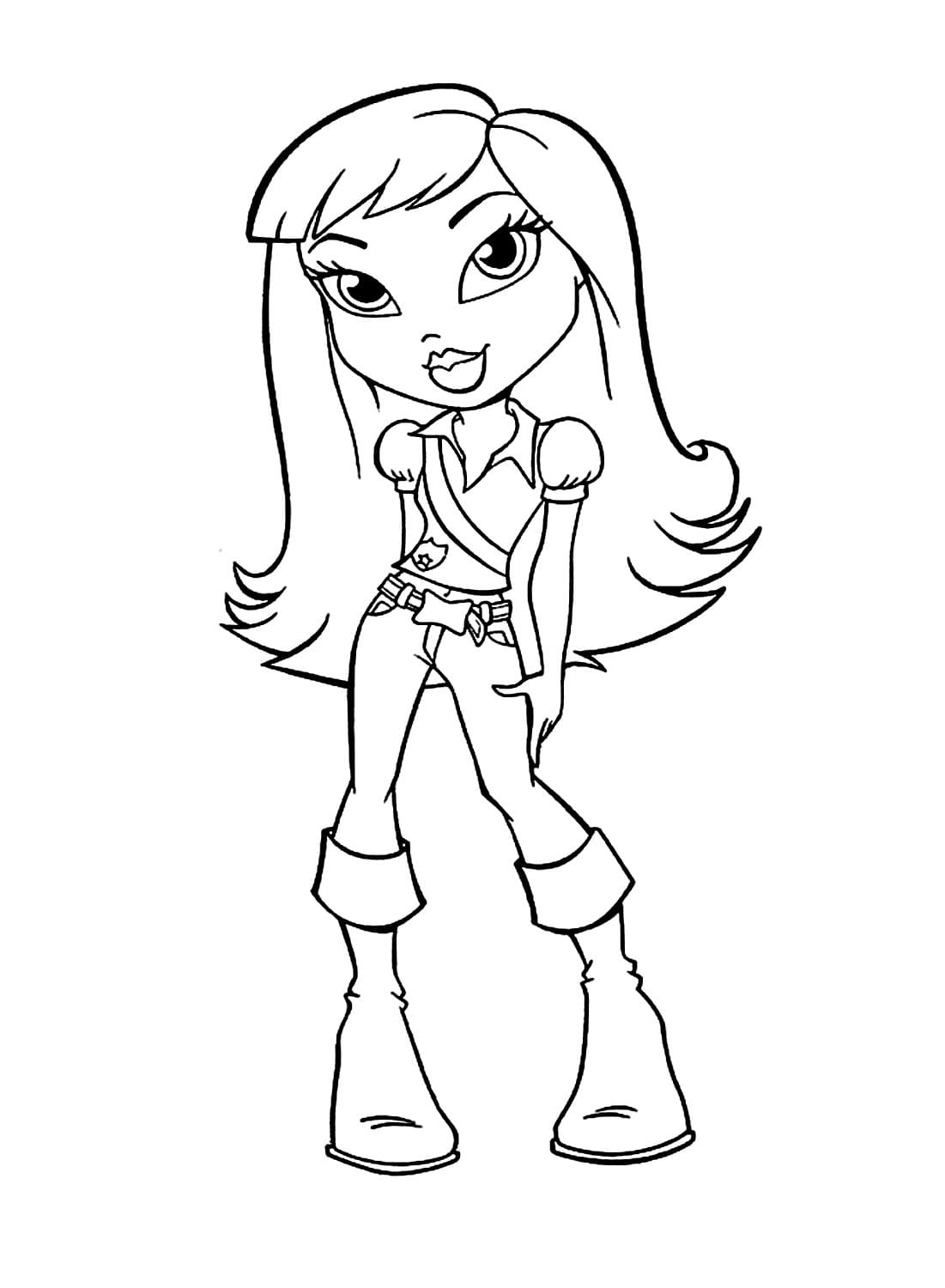 Meygan bratz coloring page