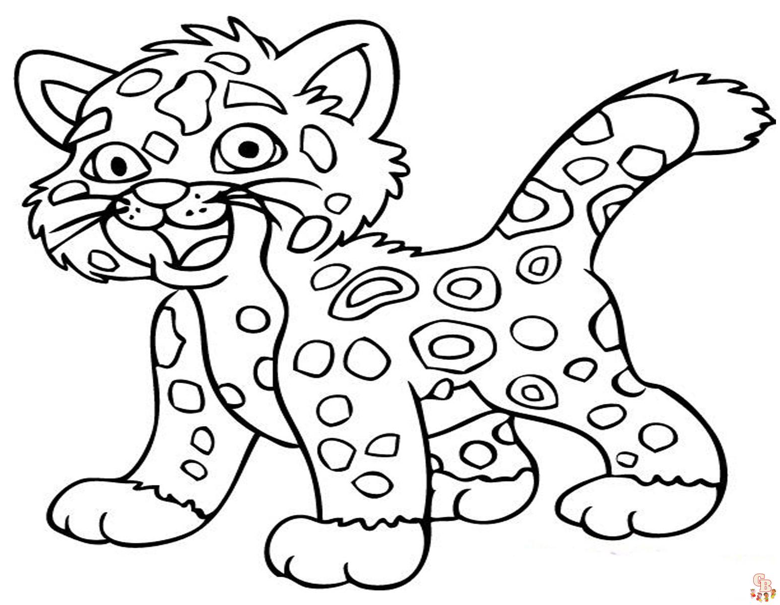Free printable jaguar coloring pages for kids