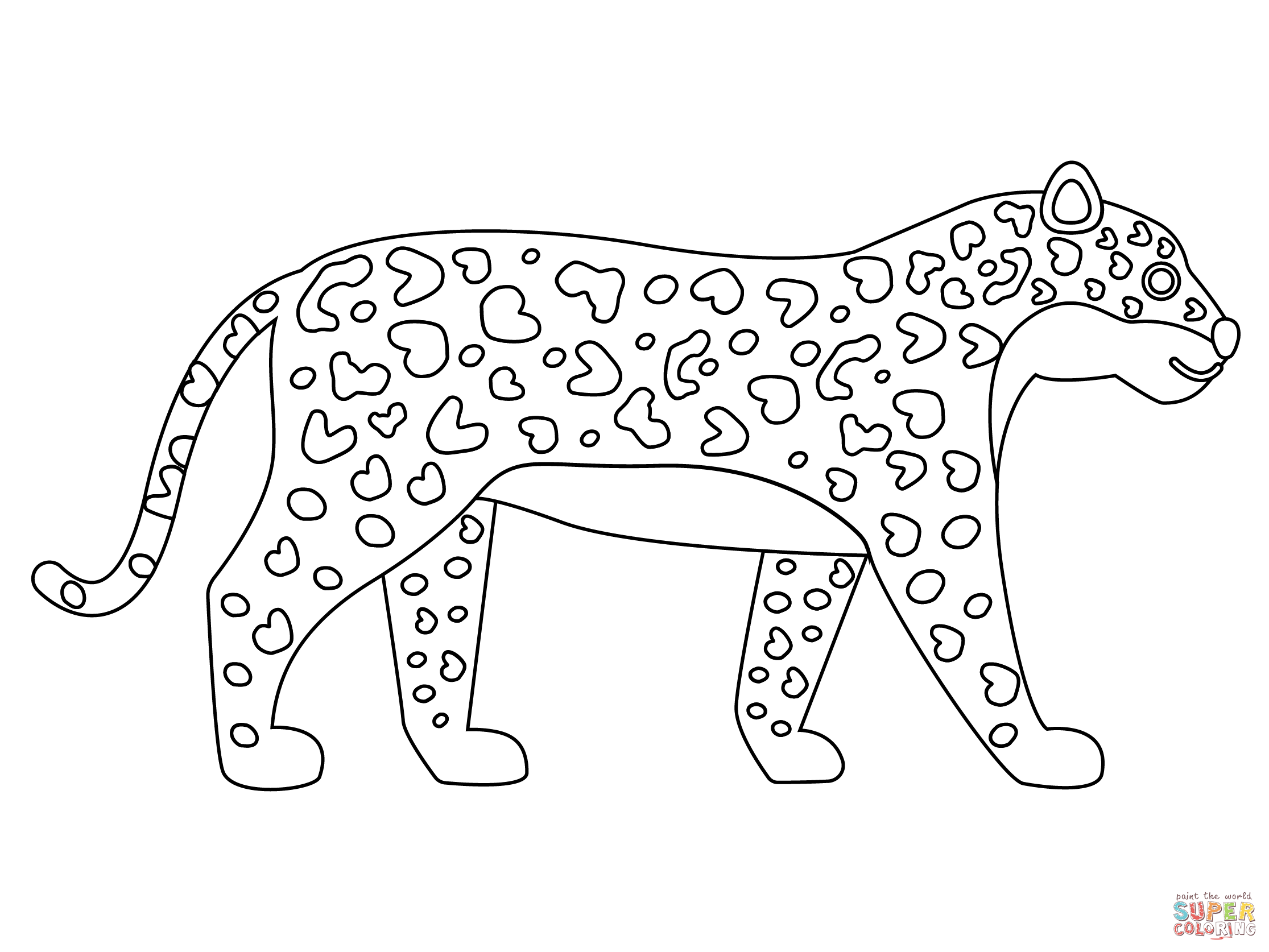 Jaguar coloring page free printable coloring pages