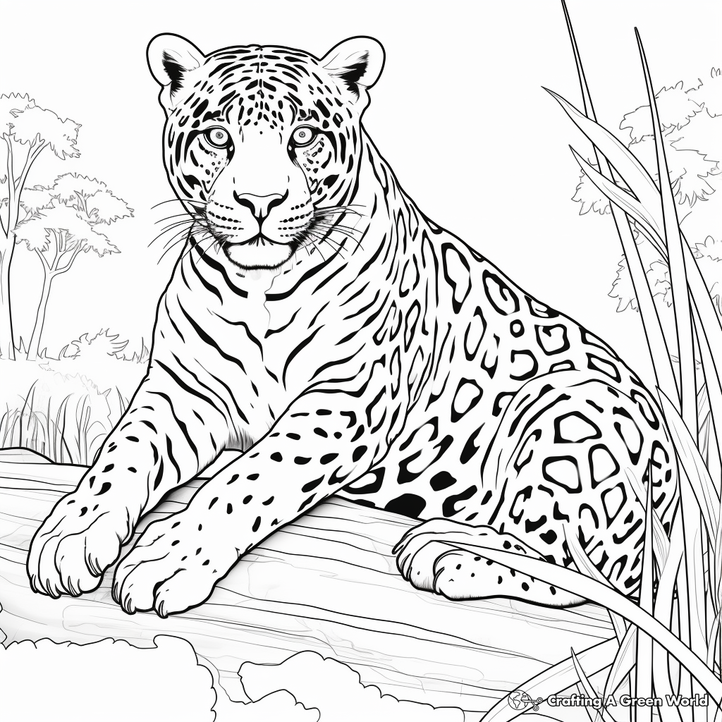 Jaguar coloring pages