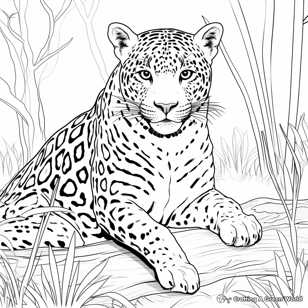 Jaguar coloring pages